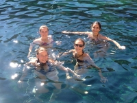 Girls swimming