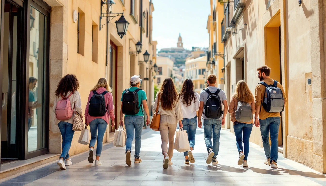 Students starting their English course in Malta