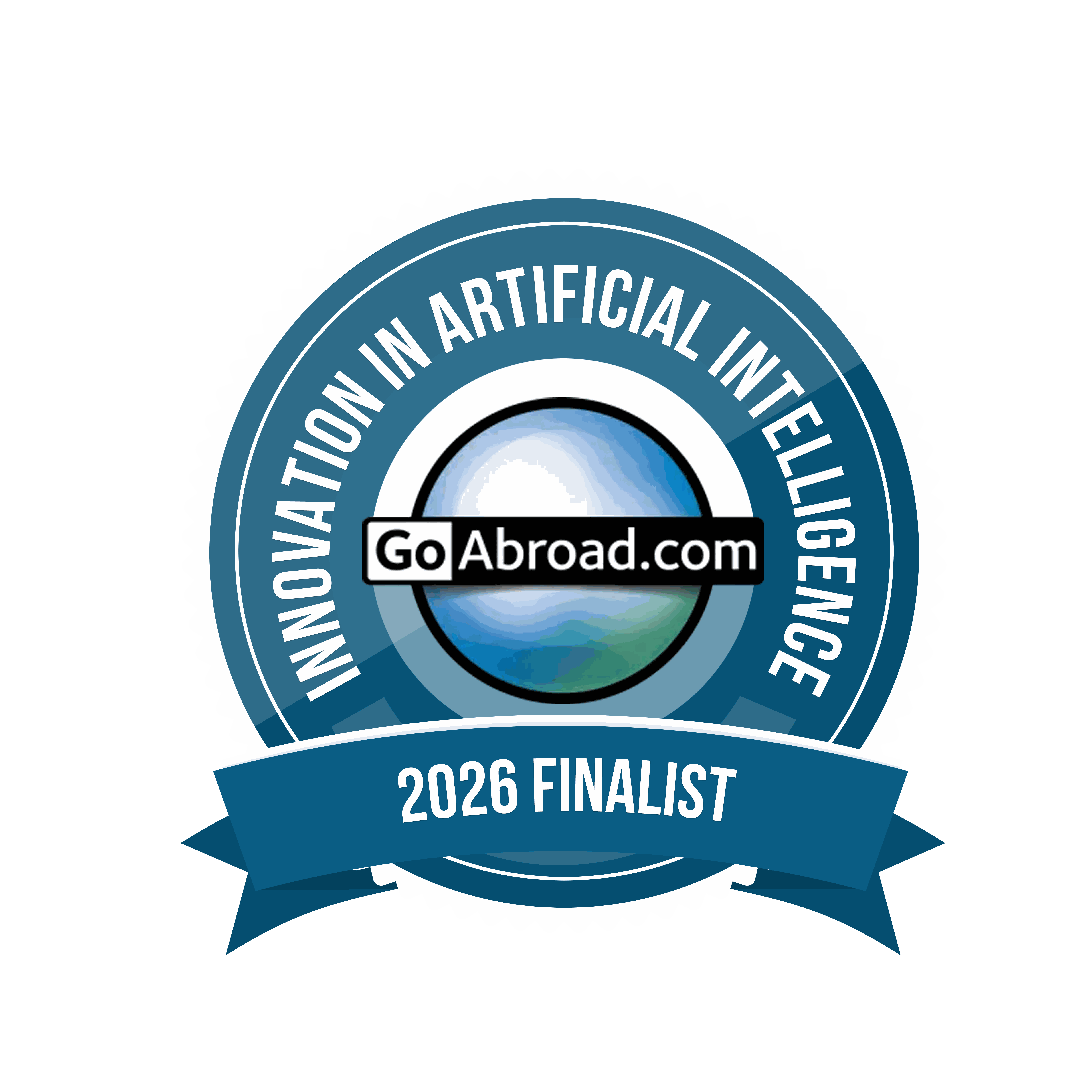 GoAbroad Innovation Awards 2026 Finalist badge - Artificial Intelligence
