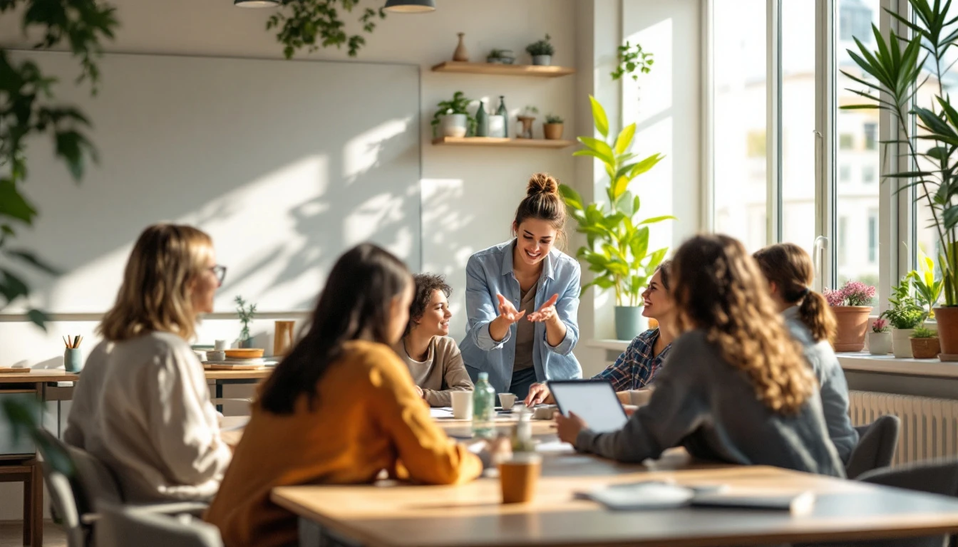 Beginner English students learning basics in Malta