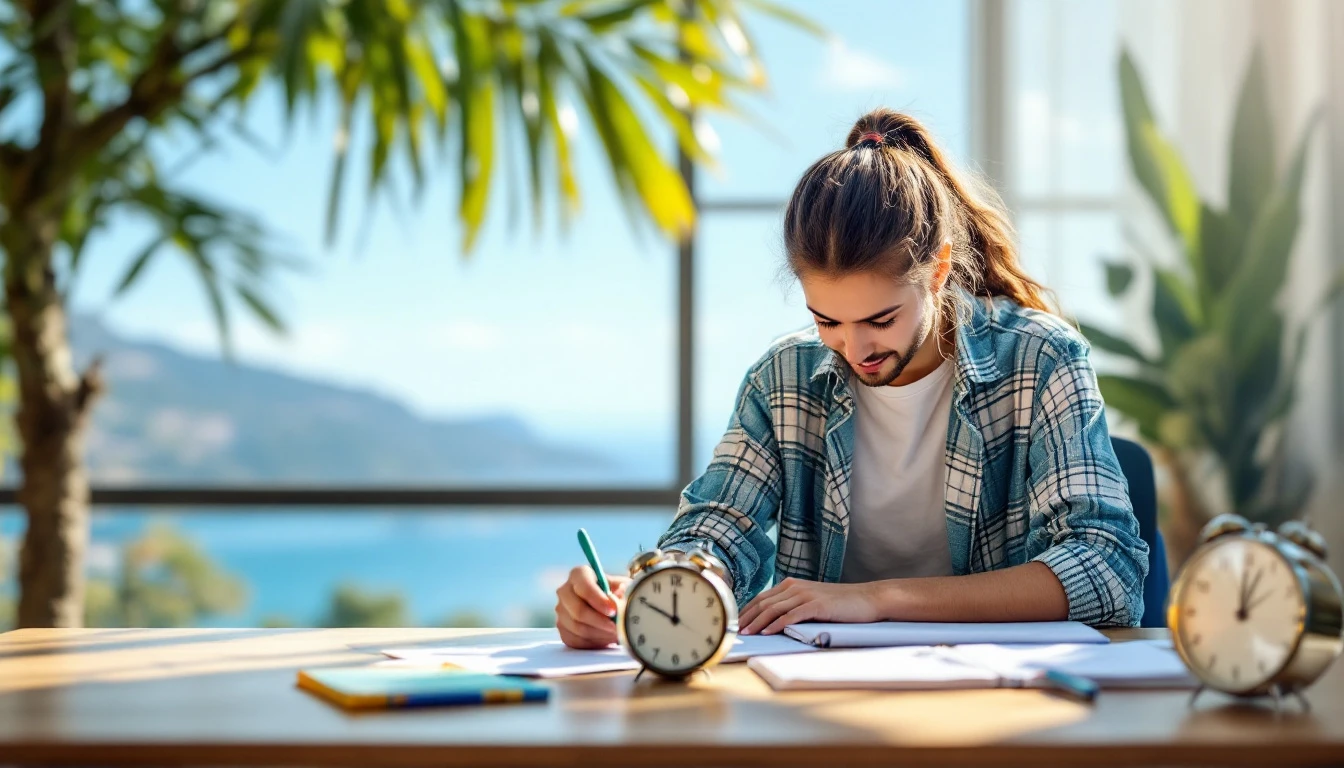 Students comparing intensive and standard English study schedules