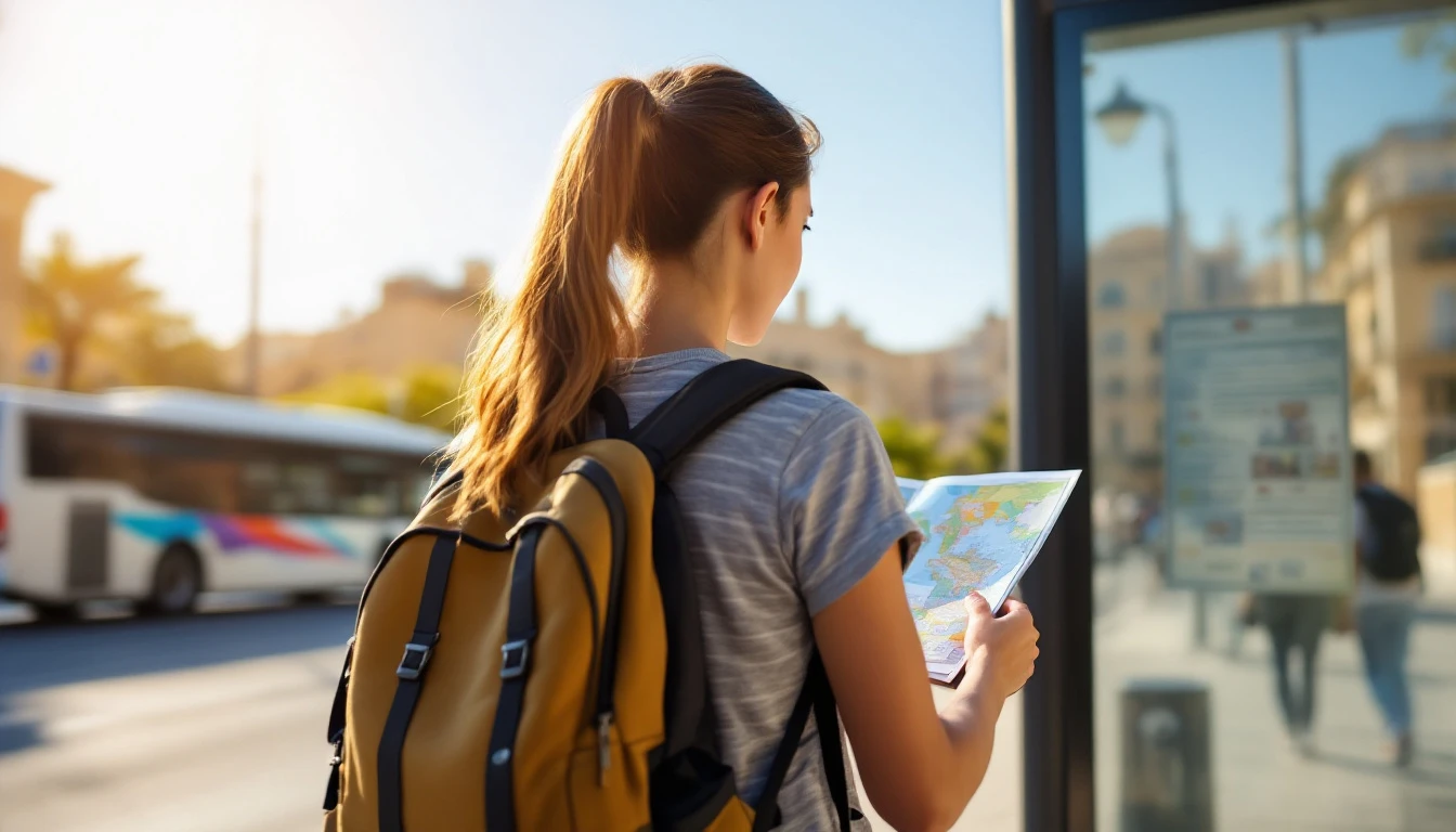 Student using public transport in Malta