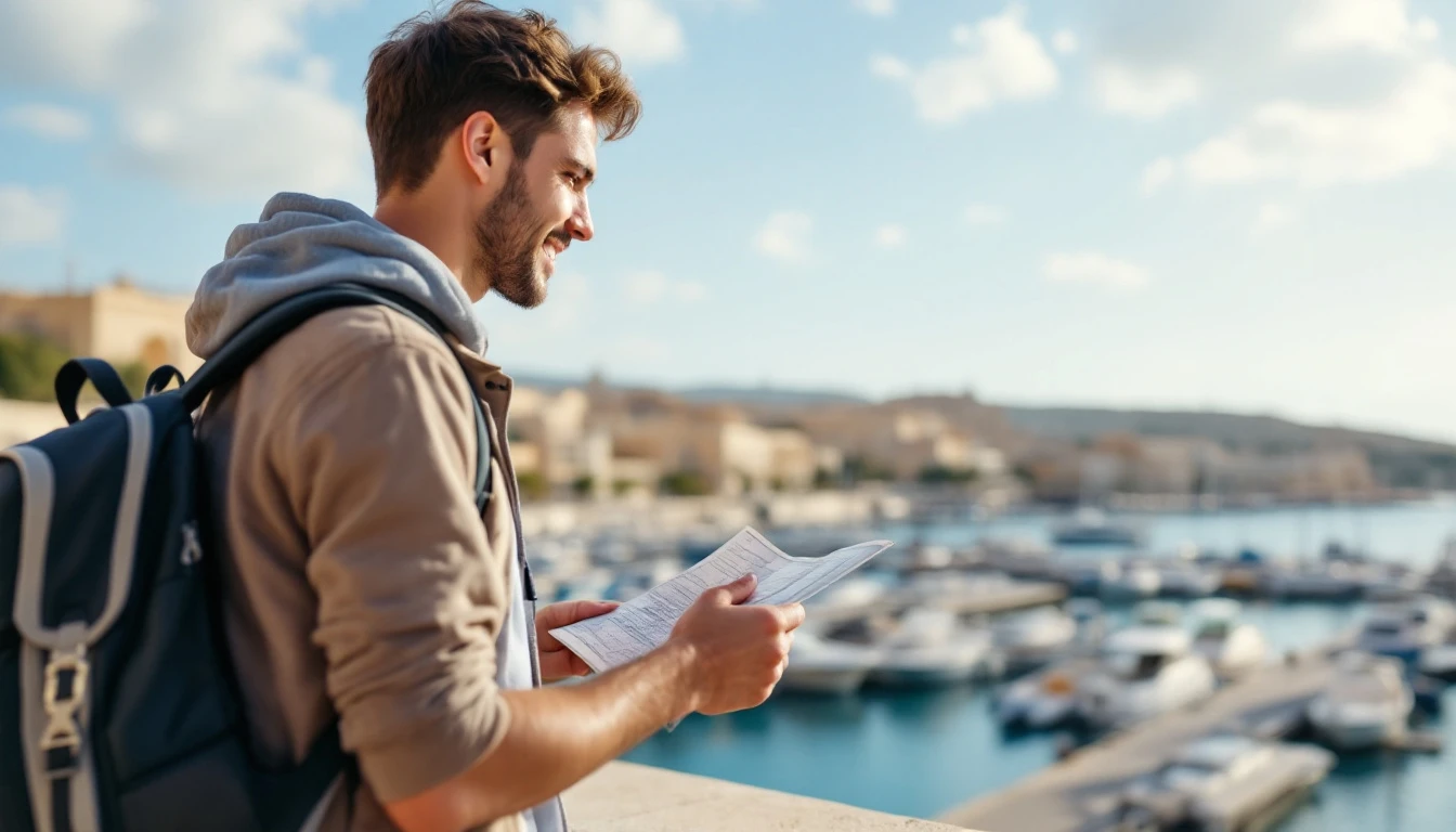 Traveller using English while exploring Malta